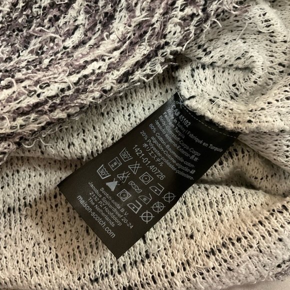 Scotch & Soda Tweed 3/4 Sleeve Round Neck Tunic Top 2 S Academia Casual - Picture 8 of 9